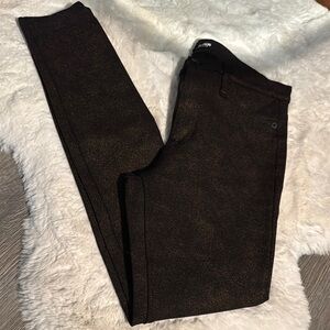 Hudson Bronze Shimmer Skinny Pants